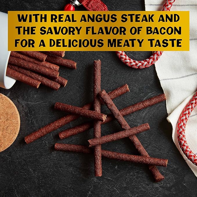 Pup-Peroni Dog Treats, Filet Mignon & Bacon Flavors, 22.5 Ounce, Made with Real Steak (Pack of 2) - PAWPICO