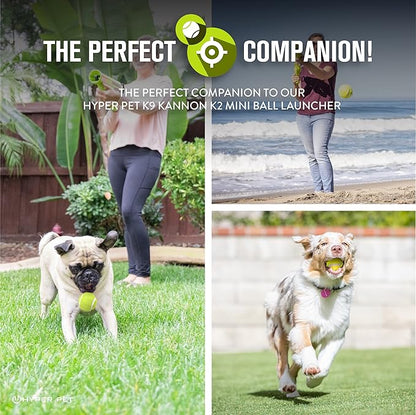 Hyper Pet Mini Tennis Balls for Dogs - 12 Pack (Dog Ball Dog Toys for Exercise, Fetch K9 Mini Kannon K2) Interactive Dog Toys & Dog Tennis Balls - Great Dog Toys for Small Dogs & Dog Gifts - PAWPICO