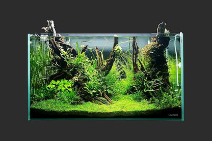 LANDEN 90P 55 Gallon Rimless Low Iron Aquarium Tank,W35.4×D19.7×H19.7 in(90x50x50cm) 10mm Thickness with Black Nano Foam Leveling mat Included Landen