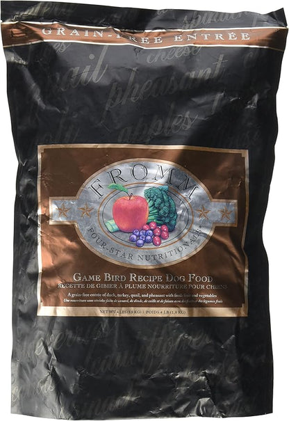Fromm Four Star Grain Free Dry Dog Food, Game Bird Recipe, 4-Pound Bag - PAWPICO