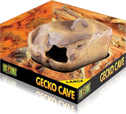 Exo Terra Gecko Cave for Reptiles and Amphibians, Large - Reptile Hideout to Help Alleviate Stress ExoTerra