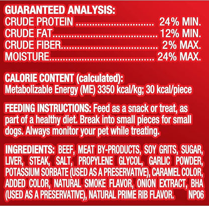 Pup-Peroni Dog Treats, Prime Rib Flavor, 5.6 Ounce (Pack of 8), Made with Real Steak - PAWPICO