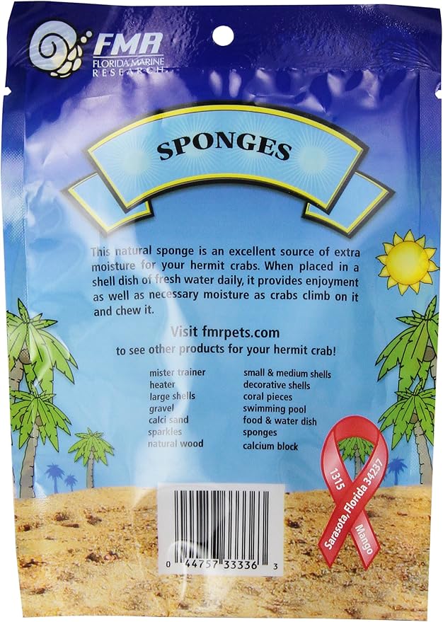 SFM33336 3-Pack Natural Small Animal Sponge Florida+Marine+Research