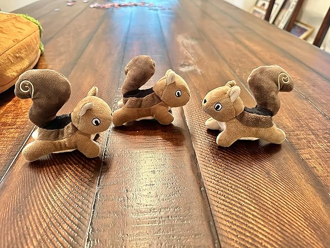 Hide and Seek Dog Toy, Stuffed Animal Tree House, Burrow Dog Toy, Hide and Seek Toy for Small Dogs (Replacement Animals, Squirrel) - PAWPICO