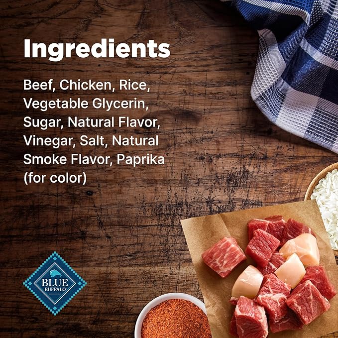 Blue Buffalo Nudges Grillers Natural Dog Treats, Made in the USA with Real Steak, 5-oz Bag - PAWPICO