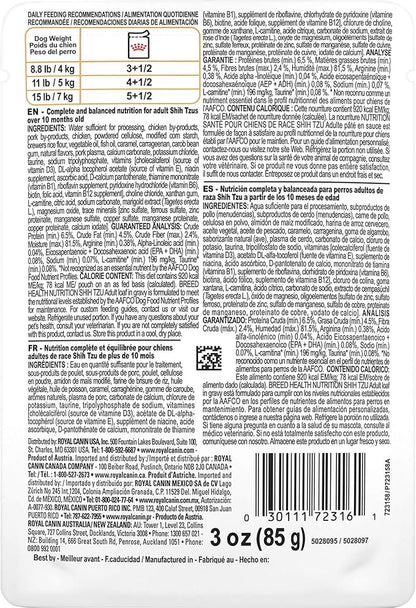 Royal Canin Adult Shih Tzu Wet Dog Food, 3 oz Pouch (Pack of 12) - PAWPICO