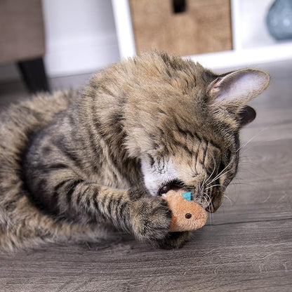 SmartyKat Chickadee Chirp Electronic Sound Cat Toy, Contains Catnip, Battery Powered - Light Brown, One Size - PAWPICO