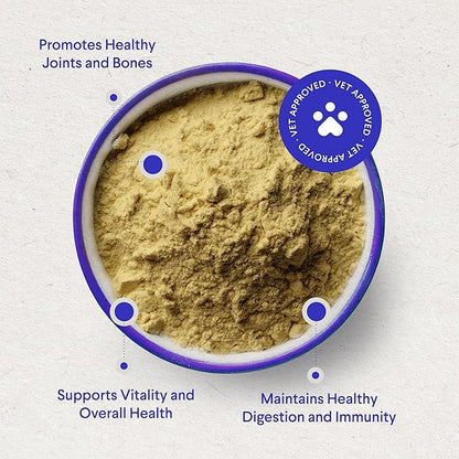 Bone Broth for Dogs – Bone Broth Powder with Organic Mushrooms & Collagen for Digestion, Immunity & Joint Support – Tasty Beef Supplement for Dogs of All Ages, Sizes & Breeds – 3.20 oz WonderPaws