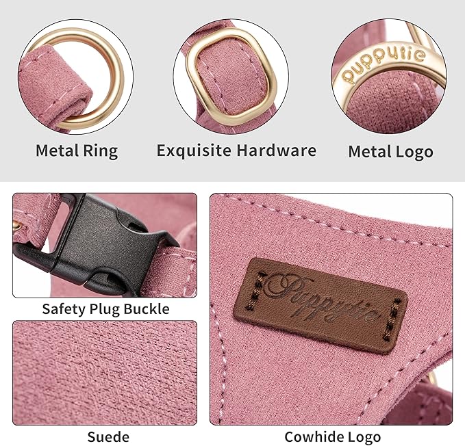 Puppytie No Pull Dog Harness with Multifunction Dog Leash,Soft Adjustable No Choke Escape Proof Pet Harness Vest for Medium Dogs or Large Dogs,Ocean Blue,M - PAWPICO