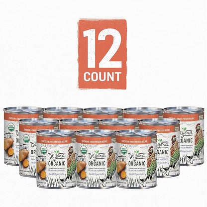 Purina Beyond Organic Wet Dog Food, Organic Chicken & Sweet Potato Adult Recipe Ground Entrée With Broth - (Pack of 12) 13 oz. Cans - PAWPICO