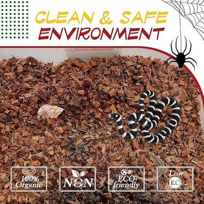 LEICHTEN 7.7LB Coconut Husk Substrate for Reptiles,56 Quart Compressed Coconut Fiber Chips Bearded Dragon Leopard Gecko Snake Bedding Ball Python Tank Accessories LEICHTEN