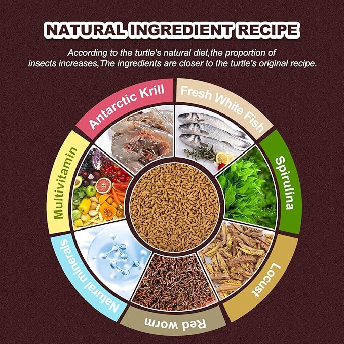 Aquatic Turtle Food - Solidify Carapace Turtle Nutri Stick Natural Ingredients Antarctic Krill Calcium Vitamin D Enriched Nutritionally Complete Promote Growth for Picky Water Turtles(9.4OZ) yizeril
