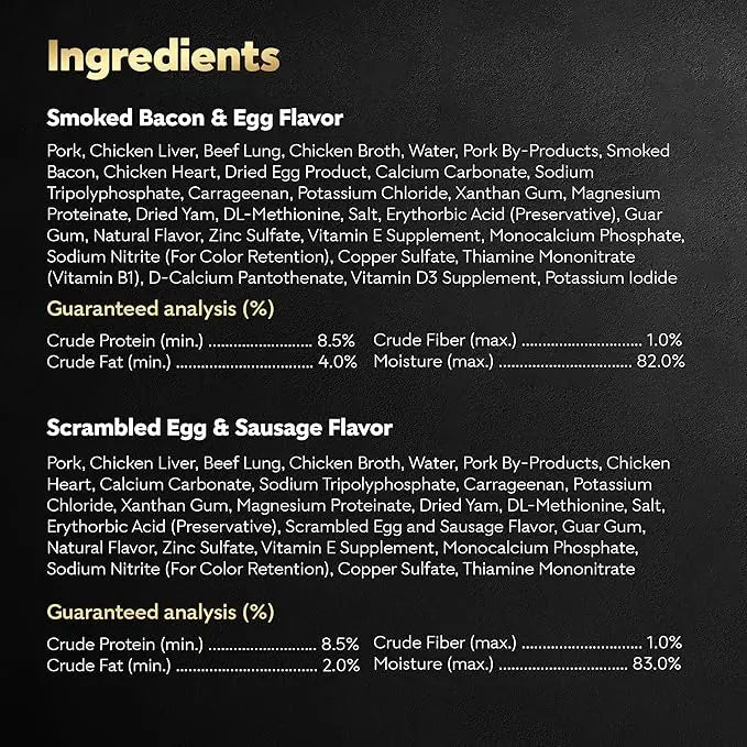 CESAR Soft Wet Dog Food Classic Loaf in Sauce Breakfast Variety Pack, (12) 3.5 oz. Easy Peel Trays, Pack of 2 - PAWPICO