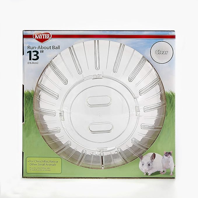 Kaytee 13" Clear Run-About Exercise Ball For Pet Rats & Chinchillas Kaytee