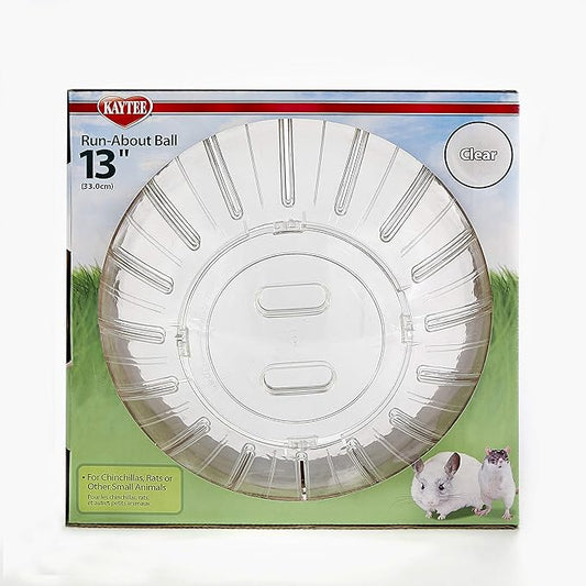 Kaytee 13" Clear Run-About Exercise Ball For Pet Rats & Chinchillas Kaytee