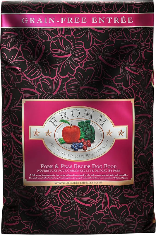 Fromm Four-Star Nutritionals Pork & Peas Dog Food - Premium Dry Dog Food - Pork Recipe - 26 lb - PAWPICO