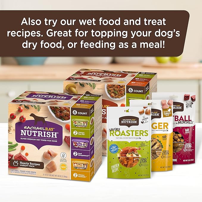 Nutrish Rachael Ray Premium Natural Dry Dog Food, Real Beef, Pea, & Brown Rice Recipe, 40 Pounds - PAWPICO