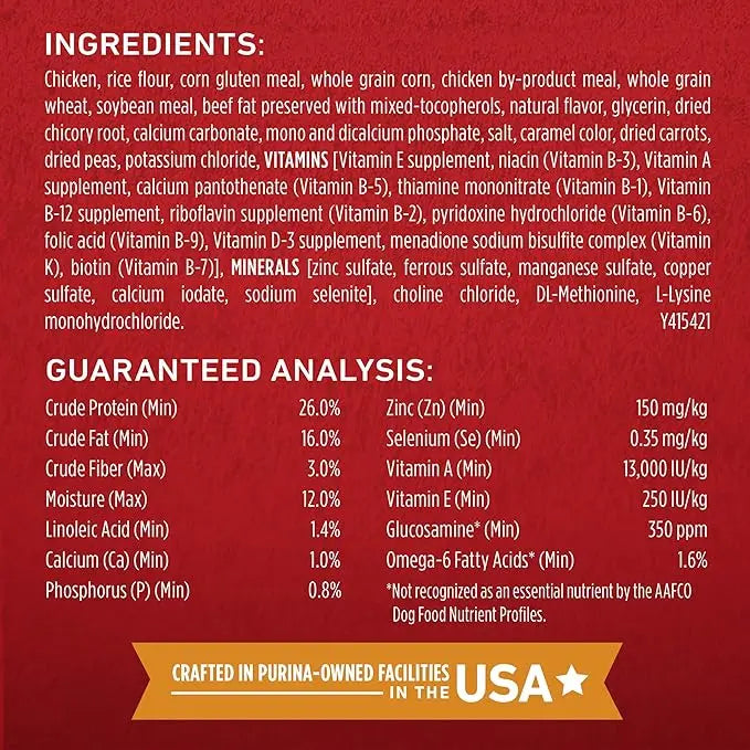 Purina ONE Chicken and Rice Formula Dry Dog Food - 16.5 lb. Bag - PAWPICO