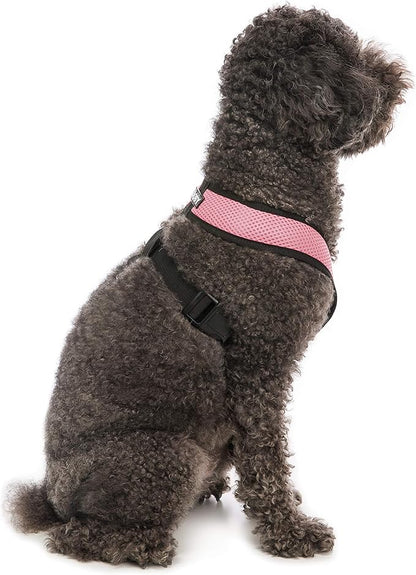 Gooby Comfort X Head in Harness - Pink, Large - No Pull Small Dog Harness Patented Choke-Free X Frame - Perfect on The Go Dog Harness for Medium Dogs No Pull or Small Dogs for Indoor and Outdoor Use Gooby