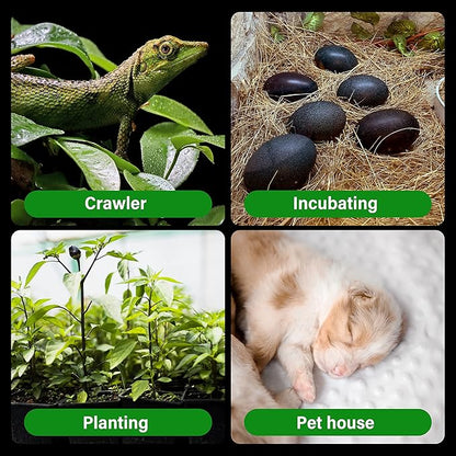 HealSmart Reptile Heat Lamp 150W Ceramic Heat Emitter, No Light Emitting Heat Bulbs for Amphibian Pet Brooder Coop Incubating Chicken, Lizard Bearded Dragon Turtle Snake Terrarium White HealSmart