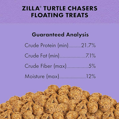Zilla Turtle Chasers Floating Treats, Made with Real Shrimp, Resealable Bag Zilla