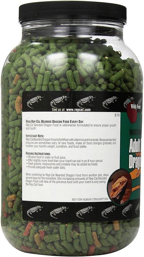 Rep-Cal Srp00816 Adult Bearded Dragon Pet Food, 2-Pound Rep-Cal