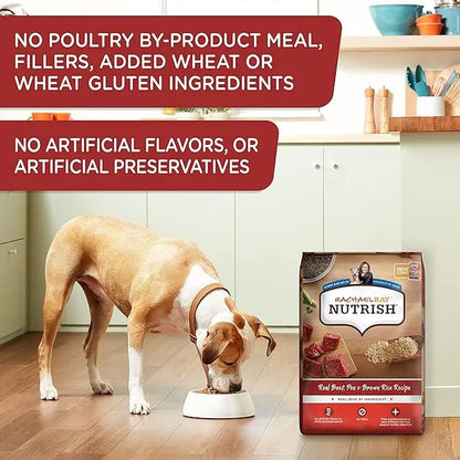 Nutrish Rachael Ray Premium Natural Dry Dog Food with Added Vitamins, Minerals & Taurine, Real Beef, Pea, & Brown Rice Recipe, 6 Pounds (Packaging May Vary) - PAWPICO