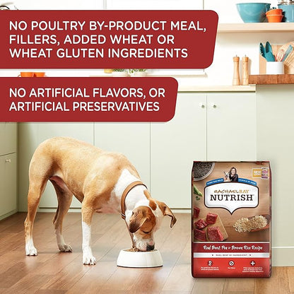 Nutrish Rachael Ray Premium Natural Dry Dog Food, Real Beef, Pea, & Brown Rice Recipe, 40 Pounds - PAWPICO