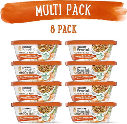 Beneful Purina Gravy Wet Dog Food, Prepared Meals Simmered Chicken Medley - (8) 10 oz. Tubs (Pack of 2) - PAWPICO