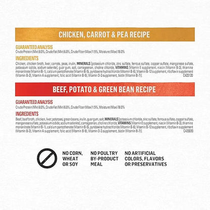 Purina Beyond Grain Free, Natural Pate Wet Dog Food, Chicken & Beef Recipe Variety Pack - (12) 13 oz. Cans - PAWPICO