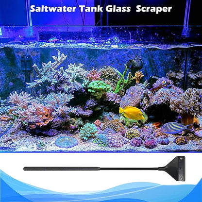 Algae Scraper for Glass Aquariums, Fish Tank Cleaner, Aquarium Algae Scrapers with 10 Stainless Steel Blades. Pronetcus