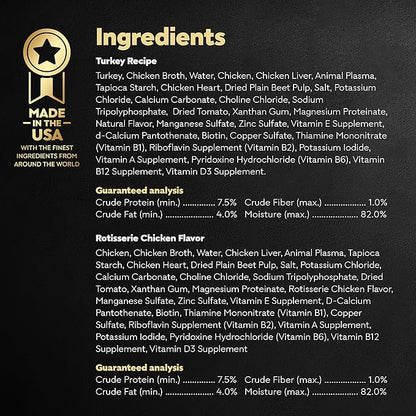 CESAR Filets in Gravy Adult Wet Dog Food, Poultry Lovers Variety Pack, 3.5 oz. Easy Peel Trays, Pack of 24 - PAWPICO