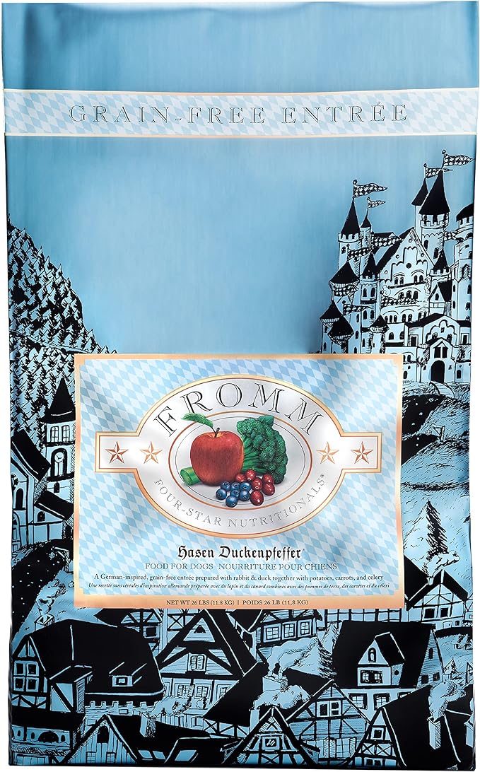 Fromm Four-Star Nutritionals Hasen Duckenpfeffer Dog Food - Premium Dry Dog Food - Rabbit Recipe - 26 lb - PAWPICO