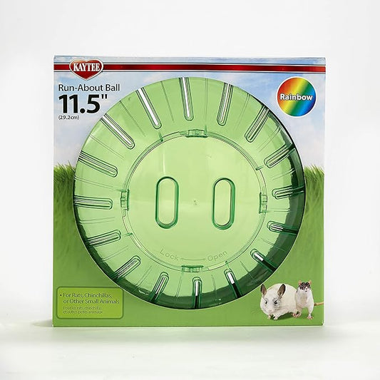 Kaytee 11.5" Assorted Color Run-About Exercise Ball For Pet Rats & Chinchillas Kaytee