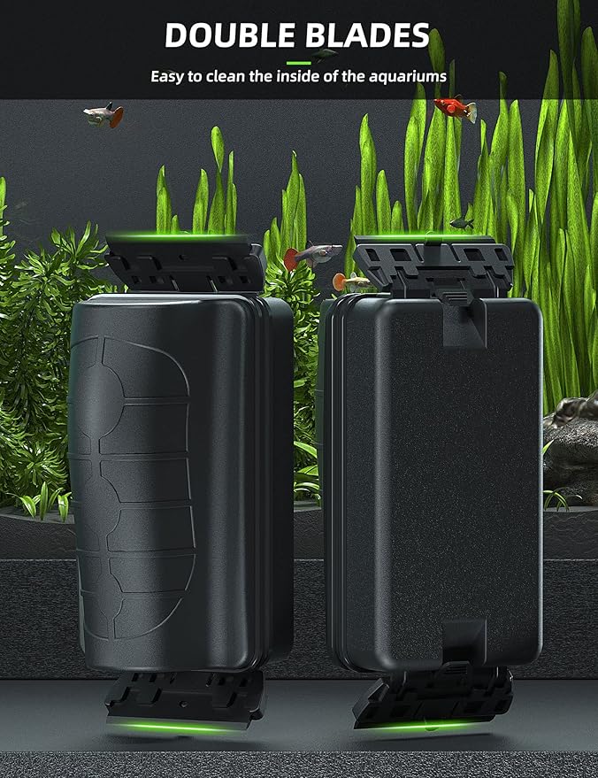 Jasonwell Magnetic Aquarium Fish Tank Cleaner Magnet Scraper for Glass Aquariums Cleaning Tools Scrubber Floating Brush (XL) Jasonwell