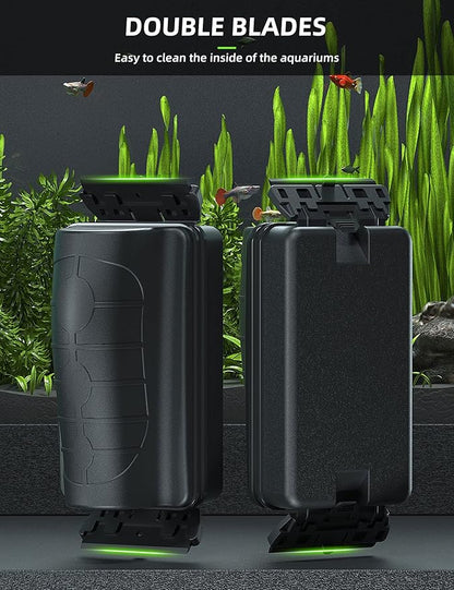 Jasonwell Magnetic Aquarium Fish Tank Cleaner Magnet Scraper for Glass Aquariums Cleaning Tools Scrubber Floating Brush (XL) Jasonwell