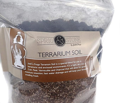Josh's Frogs Sprig & Stone Terrarium Soil for Open and Closed Terrariums (4 Quart) JoshsFrogs