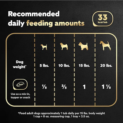 CESAR SIMPLY CRAFTED Adult Wet Dog Food Meal Topper, Chicken, Duck, Purple Potatoes, Pumpkin, Green Beans & Brown Rice, 1.3oz., Pack of 10 - PAWPICO