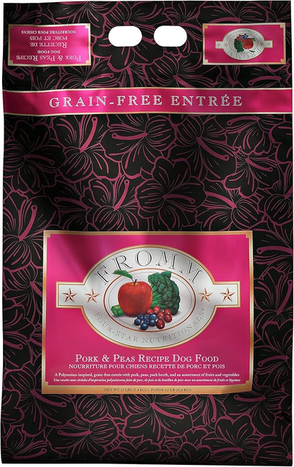 Fromm Four-Star Nutritionals Pork & Peas Dog Food - Premium Dry Dog Food - Pork Recipe - 12 lb - PAWPICO