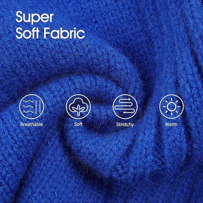 IECOii XXXL Dog Sweater,Christmas Dog Sweaters for Extra Large Dogs Girl Boy,Turtleneck Knitted Knitwear for Pet Dogs Wearing On Holiday Thanksgiving,Pullover Easy On Doggie Sweatshirt (Blue,XXXL) - PAWPICO