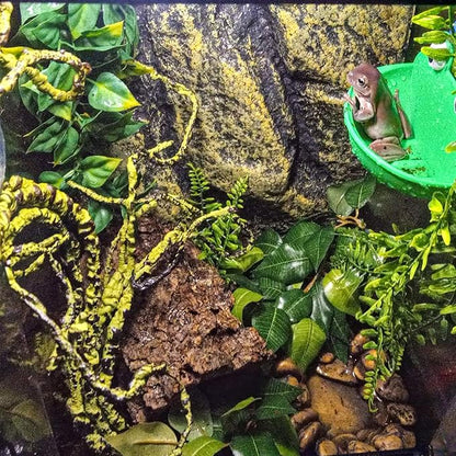 Repitle Vines for Climbing, Terrarium Hanging Plants Artificial Leaves Reptile Hide Flexible Jungle Vine Tank Accessories for Gecko Bearded Dragon Lizard Snake Chameleon Decor Mechpia