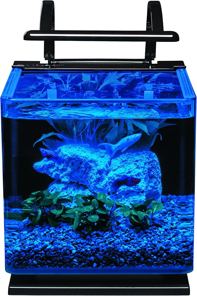 MarineLand Contour Glass Aquarium Kit with Rail Light Marineland