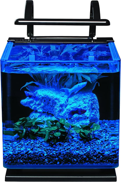 MarineLand Contour Glass Aquarium Kit with Rail Light Marineland