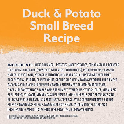 Natural Balance Limited Ingredient Small-Breed Adult Grain-Free Dry Dog Food, Reserve Duck & Potato Recipe, 4 Pound (Pack of 1) - PAWPICO