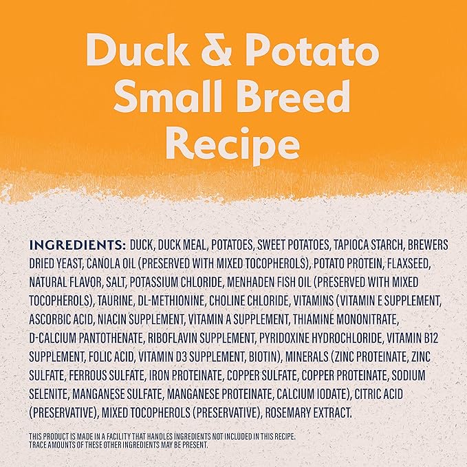 Natural Balance Limited Ingredient Small-Breed Adult Grain-Free Dry Dog Food, Reserve Duck & Potato Recipe, 12 Pound (Pack of 1) - PAWPICO