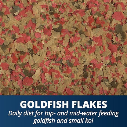 Tetra Goldfish Flakes, Nutritionally Balanced Diet for Aquarium Fish, Vitamin C Enriched Flakes, 8.81 Ounces Tetra