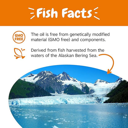 Wild Alaskan Salmon Oil Formula for Dogs & Cats - Omega 3 Skin & Coat Support - Liquid Food Supplement for Pets - Natural EPA + DHA Fatty Acids for Joint Function, Immune & Heart Health 16oz ZestyPaws