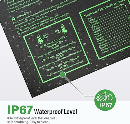 iPower Seedling Heat Mat for Plants with Dual Digital Temperature Controller, MET Certified Heating Pad, 20" x 20.75", Black iPower
