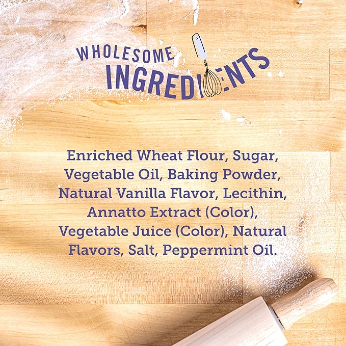 Three Dog Bakery Candy Cane Lick'n Crunch, Vanilla Cookie w/Vanilla Crème Flavored Filling with bits of Candycane, 13 Ounces Each - PAWPICO