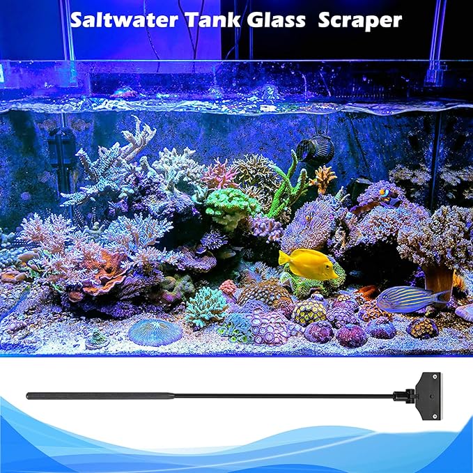 Aquarium Algae Scraper,Aquarium Glass Cleaner,Fish Tank Cleaner, Aquarium Scraper with 10 Blades. Pronetcus